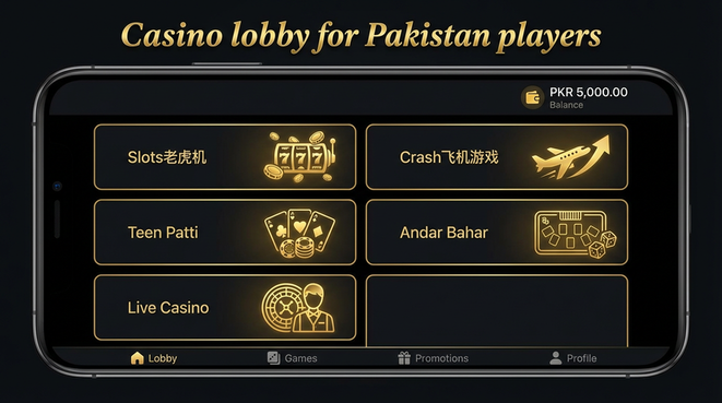 Lobby view of 777CX Game.version.slots low budget for Pakistan users